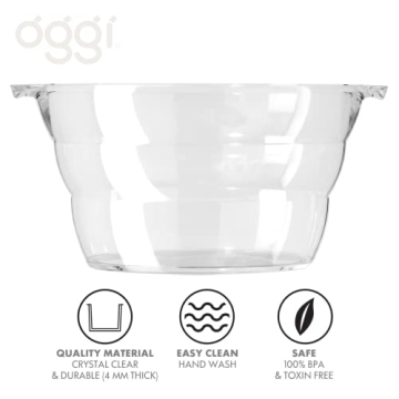 OGGI Acrylic Oval Party Tub - Versatile Beverage Cooler