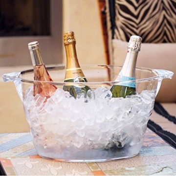 OGGI Acrylic Oval Party Tub - Versatile Beverage Cooler