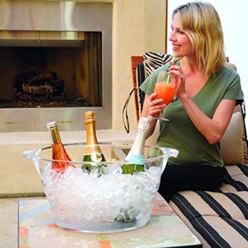 OGGI Acrylic Oval Party Tub - Versatile Beverage Cooler