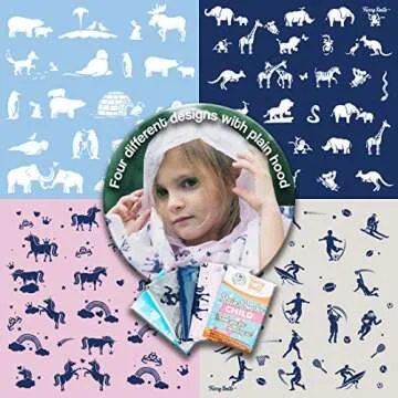 Disposable Rain Ponchos Family Pack (8 pack) - Waterproof Rain Poncho with Hood for Adults and Kids - Travel Rain Poncho Pack for Emergency Storms - Kids Ponchos with Fun Designs