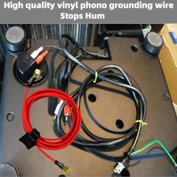 Funayama 6ft Turntable Ground Wire - Stop Audio Hum Effectively