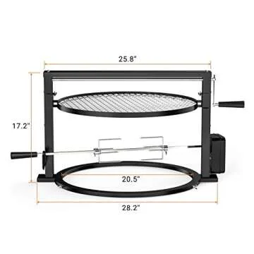 Santa-Maria Grill Rotisserie System - Adjustable Grate for Weber