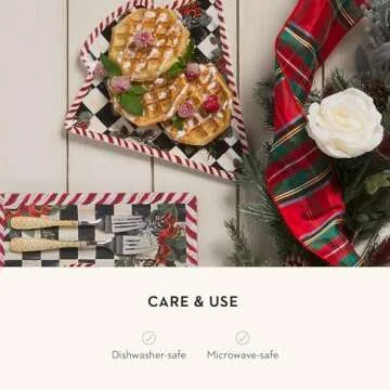 MACKENZIE-CHILDS Cookie Plate, Christmas Candy and Cookie Platter, Scottish Bouquet