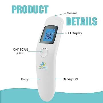 Amplim Touchless Forehead Thermometer for All Ages