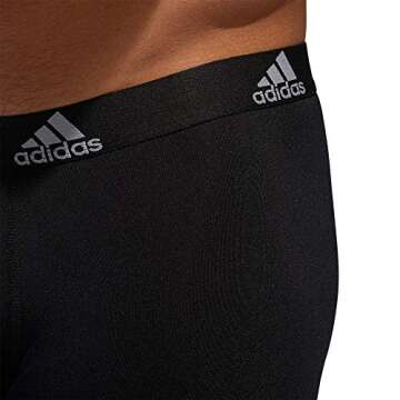 adidas Men's 3-Pack Boxer Brief, Black/Light Onix Grey/Performance, X-Large
