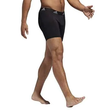 adidas Men's 3-Pack Boxer Brief, Black/Light Onix Grey/Performance, X-Large