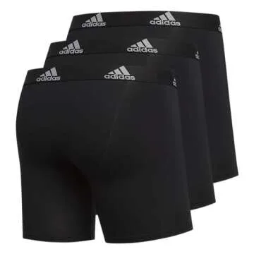 adidas Men's 3-Pack Boxer Brief, Black/Light Onix Grey/Performance, X-Large