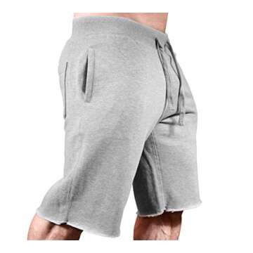 Monsta Clothing Co. Men's Workout (HRD-LVN-000) Athletic Gym Sweat Shorts (G:GY) Grey