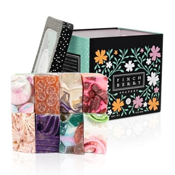 FinchBerry 8 Bar Soap Set - Natural Shea & Coconut Oil, Rich Scents & Lush Lather, Ideal Gift Box fo...