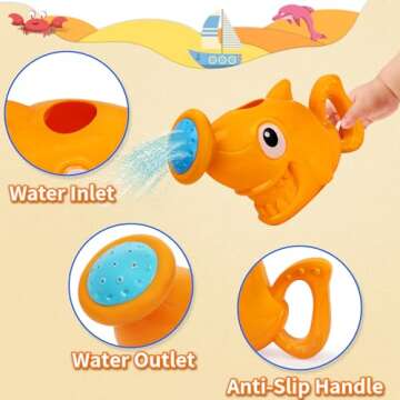 Baby Bath Toys for Kids Ages 1-3,13 Pcs Bathtub Toys for Babies 6-12-18 Months, Mold Free Bath Toys Toddlers 2-4 Years Old,Stacking Cups & Watering Can,Water Table Toys for Infants Boys Girls 1 2 3 4