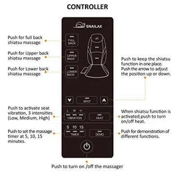 Snailax Shiatsu Massage Cushion with Heat for Relaxation