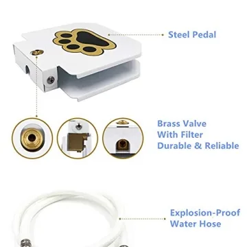 Premium Outdoor Dog Water Fountain with Brass Valve