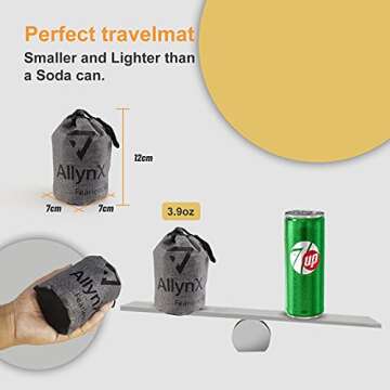 AllynX Camping Pillow, Ultralight Inflatable Compact Pillow for Neck & Lumbar Support While Camp, Backpacking, Graphite Black…