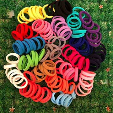 60pcs Affordable Nylon Elastic Hair Ties for All Hair Types