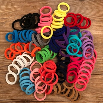 60pcs Affordable Nylon Elastic Hair Ties for All Hair Types