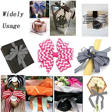 Stripe Grosgrain Ribbon 1 Inch for Gift Wrapping Crafts