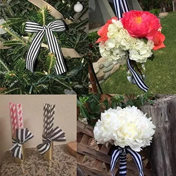 Stripe Grosgrain Ribbon 1 Inch for Gift Wrapping Crafts