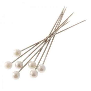 2.5"L 150Pcs White Round Headed Pins Corsages pin Straight Head Pins Dressmaking Dressmaker Pins Corsage Florists Sewing Pin for Wedding Flowers Buttonholes Corsages Bridal Floral Craft