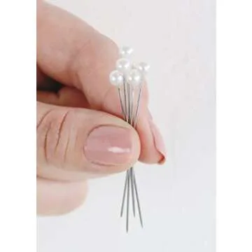 2.5"L 150Pcs White Round Headed Pins Corsages pin Straight Head Pins Dressmaking Dressmaker Pins Corsage Florists Sewing Pin for Wedding Flowers Buttonholes Corsages Bridal Floral Craft