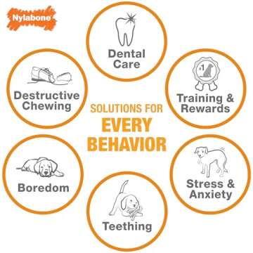 Nylabone Power Chew Action Ridges Chew Toyfor Dogs, Dog Toys for Aggressive Chewers, Bacon Flavor, Medium - Up to 30 lbs. (1 Count)