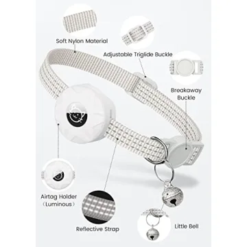 AirTag Cat Collar | Reflective Breakaway GPS Tracking