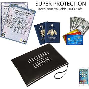 Fireproof Money Bag | Secure and Waterproof Cash Storage