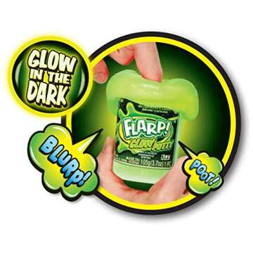 JA-RU Mega Flarp Glow in The Dark Noise Putty 1 LB Pound New (1 Unit Assorted) Scented Glow Party Favors Goodie Slime for Kids and Adults | Item #344-1A