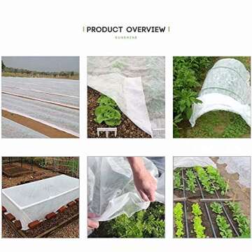 Agfabric Plant Covers Freeze Protection 5'x25' 0.55oz Frost Blankets for Plants Plant Frost Protection Covers Garden Winter Frost Pests Protection,White