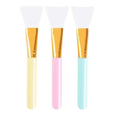 Xinfenglai 3 Pcs Silicone Face Mask Brushes And 1 Pcs Headband , Flexible Facial Mud Mask Applicator Brush, Hairless Moisturizers Applicator Tools, Soft Face Mask Applicator for Mud, Clay, Charcoal Mixed Mask (3Pcs Brush and hairband)