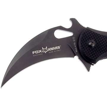 Fox 479 G10 Black Emerson Wave Folding Karambit