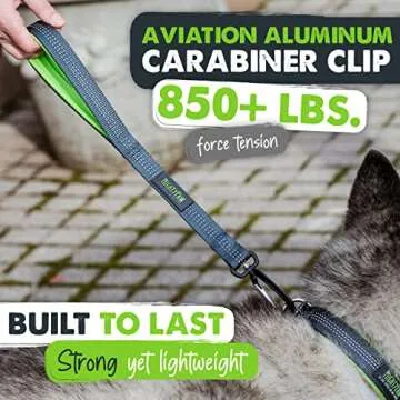 Mighty Paw Short Dog Leash - Comfortable Padded Handle