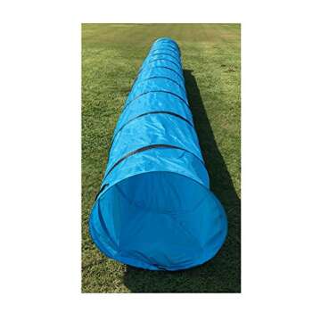 FurryFriends 18 Foot Long, 2 Foot Wide Opening, Premium Pet Agility Tunnel, Outdoor Training and Exe...