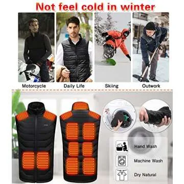 PANGTIKU Heated Vest - Electric Warming 11 Heating Zones