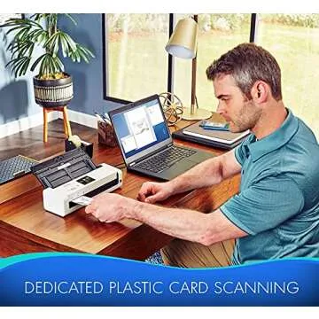 Brother Wireless Document Scanner, ADS-1700W, Fast Scan Speeds, Easy-to-Use, Ideal for Home, Home Office or On-the-Go Professionals (ADS1700W), white