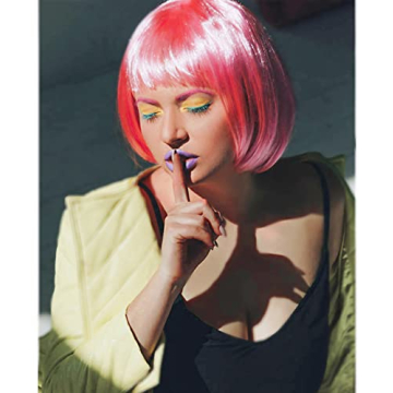 Vibrant Short Bob Colored Wigs Set for Party Fun