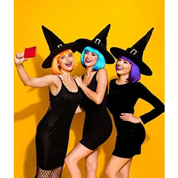 Vibrant Short Bob Colored Wigs Set for Party Fun