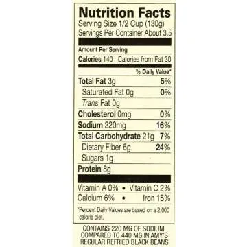 Amy's Organic Refried Black Beans - 15.4 Oz (6 Pack)