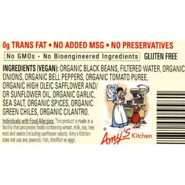 Amy's Organic Refried Black Beans - 15.4 Oz (6 Pack)