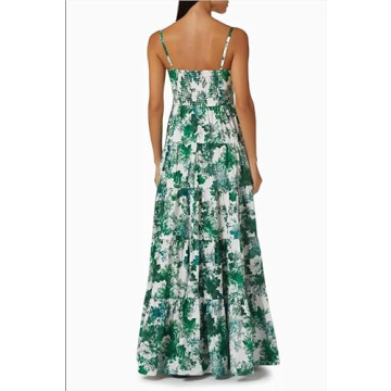Women Y2k Boho Maxi Dress Vintage Floral Tie Shoulder Strap Sleeveless A Line Long Dress Summer Beach Flowy Dresses