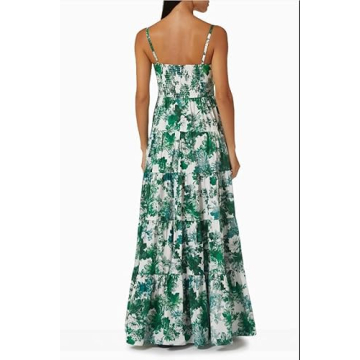 Women Y2k Boho Maxi Dress Vintage Floral Tie Shoulder Strap Sleeveless A Line Long Dress Summer Beach Flowy Dresses