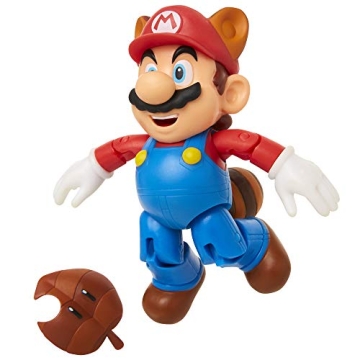 Super Mario Raccoon Mario 4" Articulated Action Figure