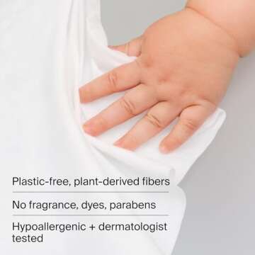 Coterie Baby Wipes, 8 Pack, 448 Count, Unscented Wipes, 99% Purified Water, Plastic-Free & Plant Derived Fibers, Fragrance Free Hypoallergenic Sensitive Skin Baby Essentials, Clean Ingredients