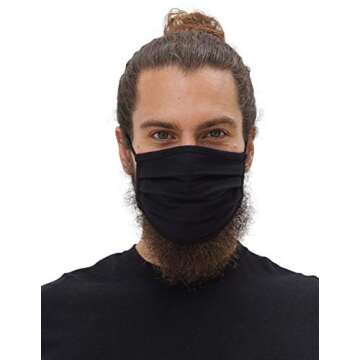 Simlu 3 Pack Unisex Reusable Adjustable Face Masks