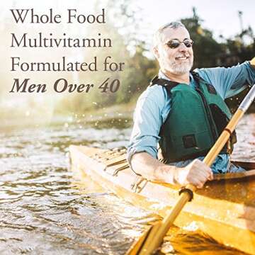 Garden of Life Organics Whole Food Multivitamin for Men 40+, 60 Tablets, Vegan Mens Multi for Health, Well-Being Certified Organic Whole Food Vitamins, Minerals for Men Over 40, Mens Vitamins