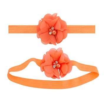 WillingTee 20colors 2" Glitter Flowers Headbands Baby Girls Headbands Flowers Soft Hair Band Headwea...