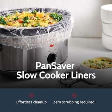PanSaver Slow Cooker Liners for Effortless Cleanup