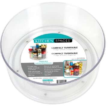 Kitchen Spaces Compact Lazy Susan Organizer, Fridge or Cabinet Turntable Shelf Storage for Kitchen a...