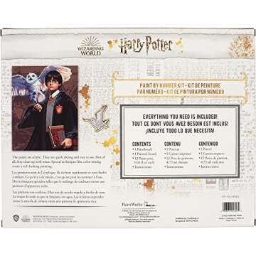 Dimensions PaintWorks Hedwig and Harry Potter Paint by Number Kit for Adults and Kids, Finished Proj...