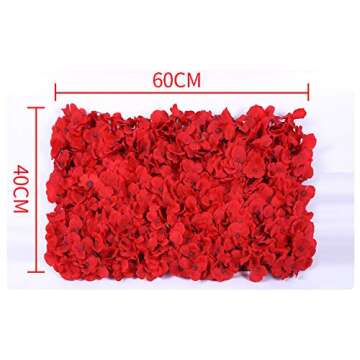 Artificial Flower Wall Panels Wedding Venue Flower Backdrops Photo Background Pillar Main Road Decor for Flower Walls Decor, Weddings, Bridal Showers, Baby Showers, and Event Decor (Pink)