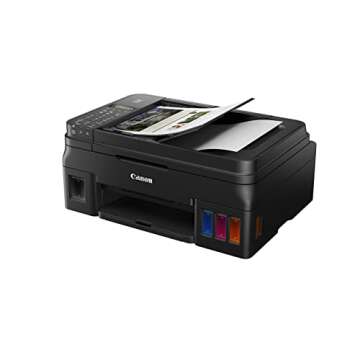 Canon PIXMA G4210 Wireless All-In-One Supertank (Megatank) Printer, Copier, Scan, Fax and ADF with Mobile Printing, Black, One Size (2316C002)